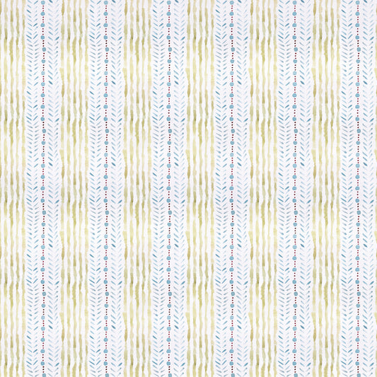 Blue & Green Striped Print