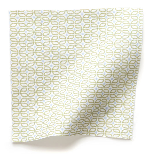 Moss Green Geometric Printed Cotton Swatch