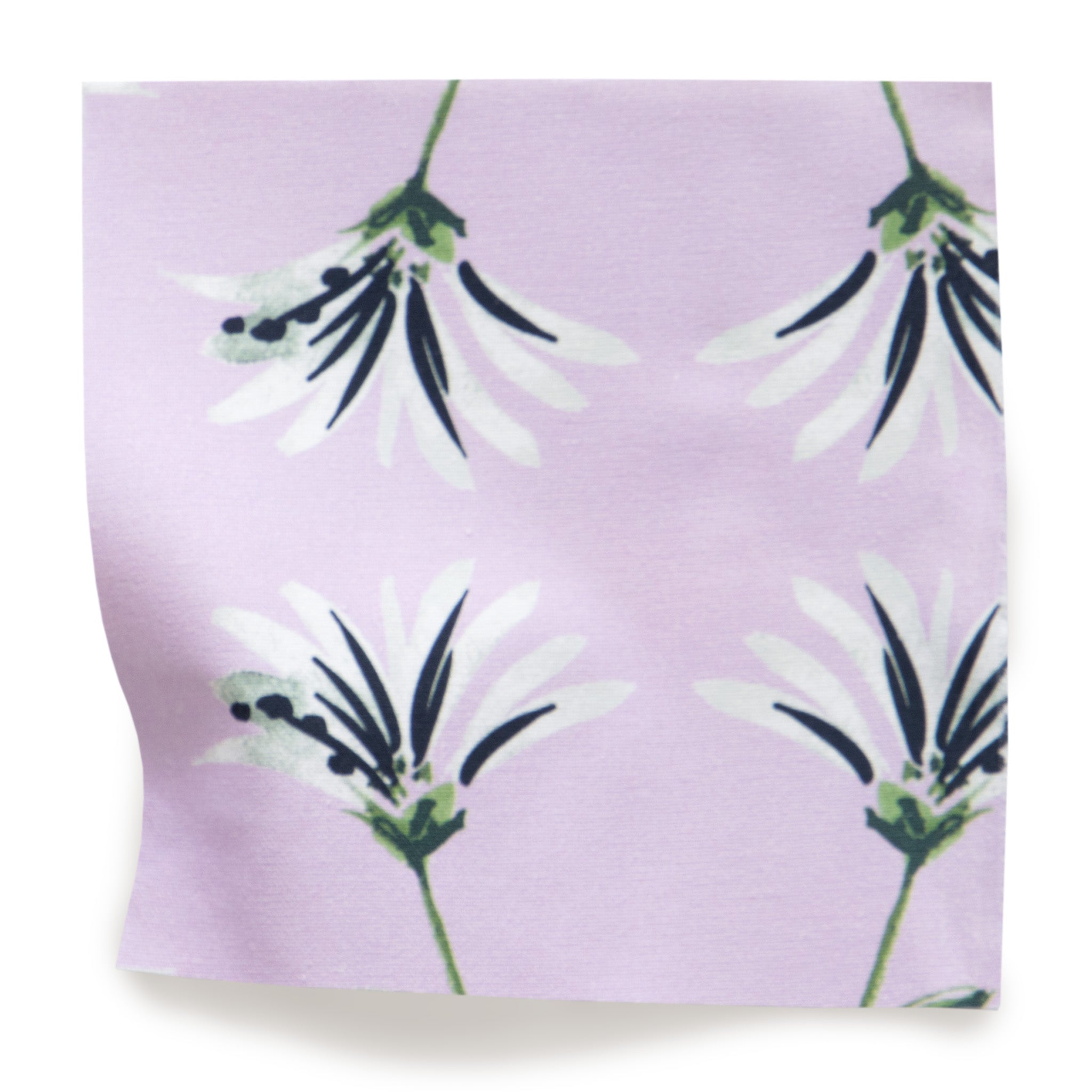 Custom Lavender Pillow with Botanical Stripe