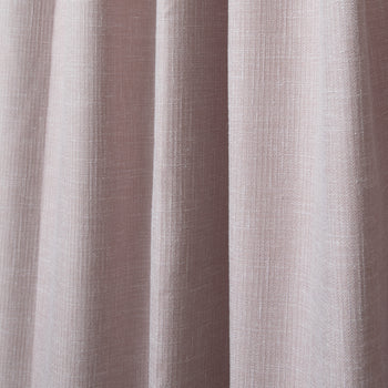 close up of pink shower curtain