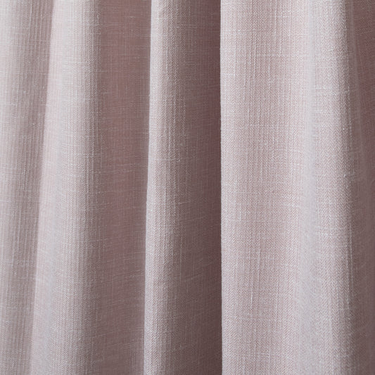 close up of pink shower curtain