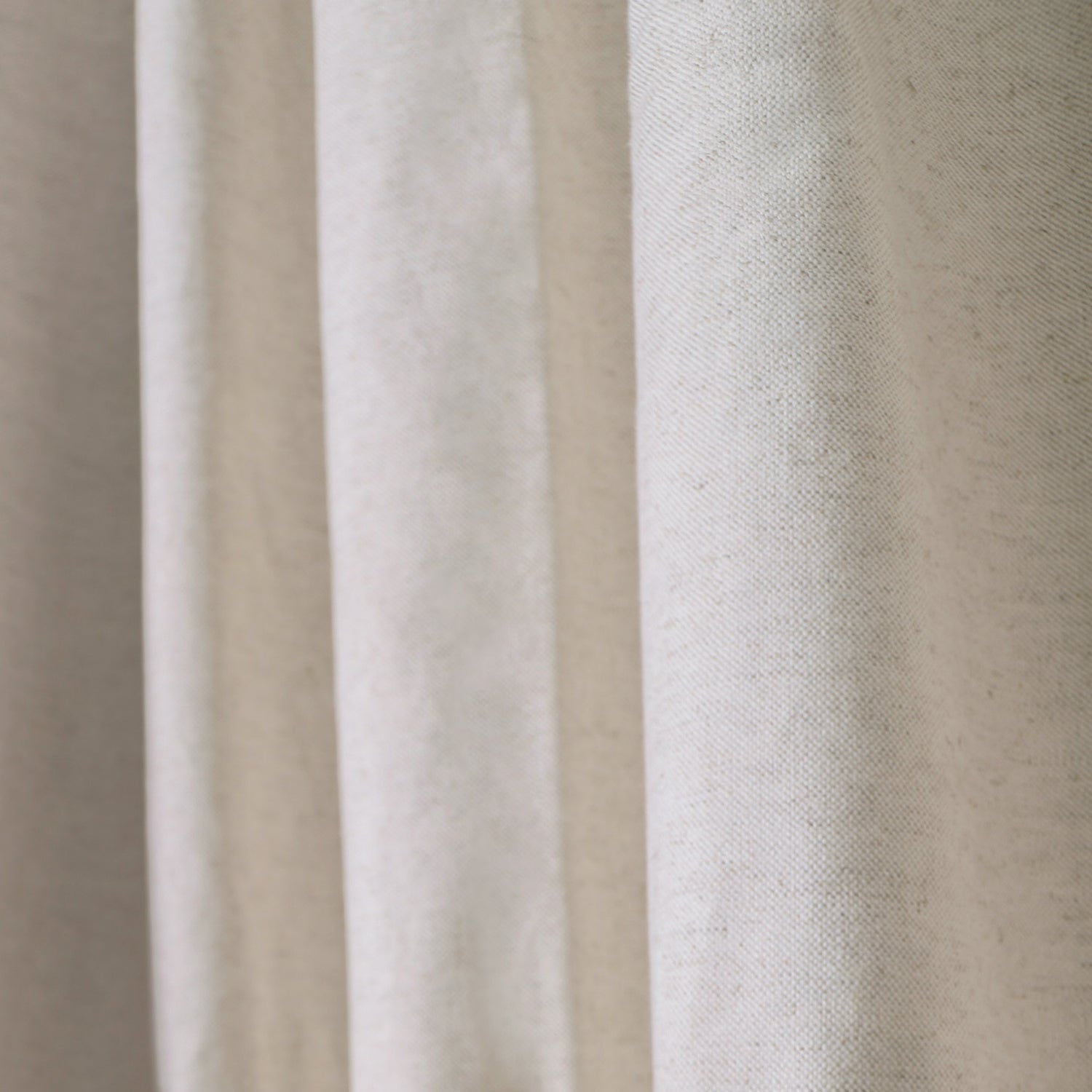 Oat Linen Curtain Close-Up
