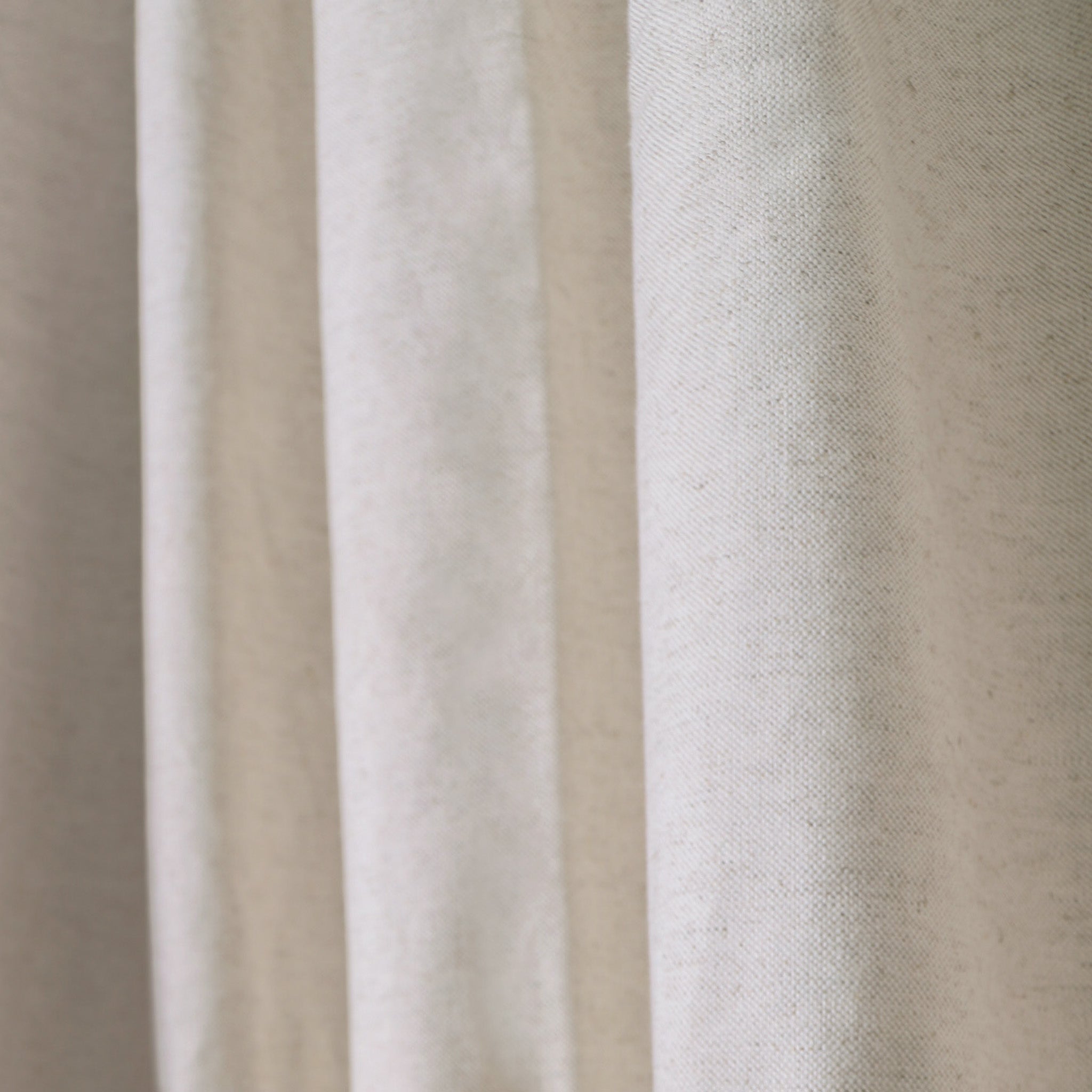 Oat Linen Curtain Close-Up