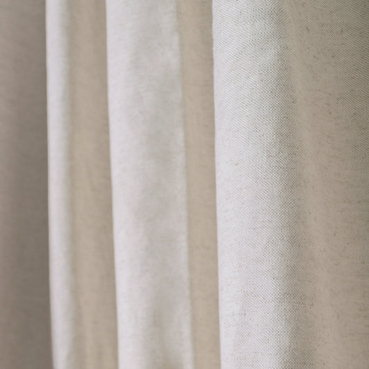 Oat Linen Curtain Close-Up
