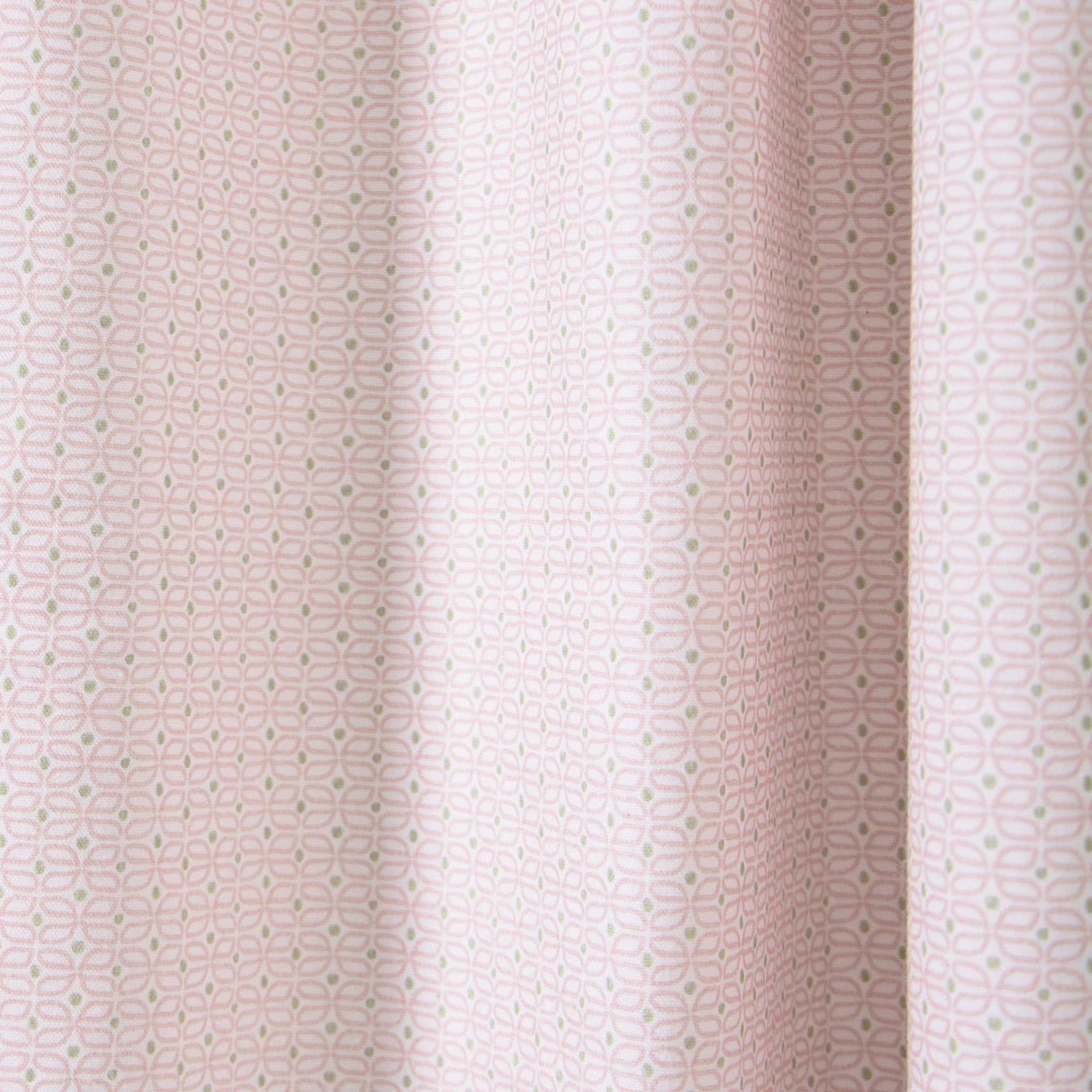 Pink Geometric Printed Curtain Close-Up