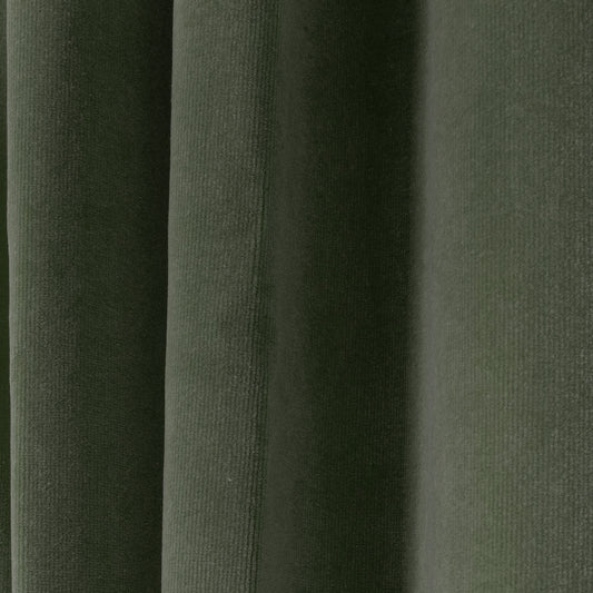 Fern Green Velvet Curtain Close-Up