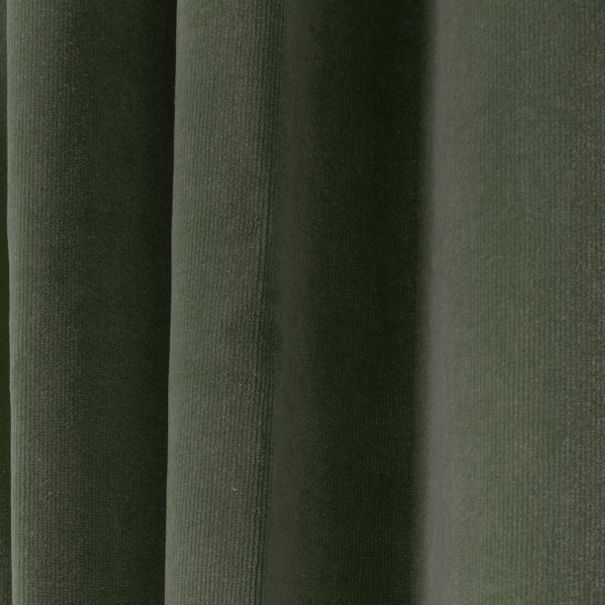 Fern Green Velvet Curtain Close-Up