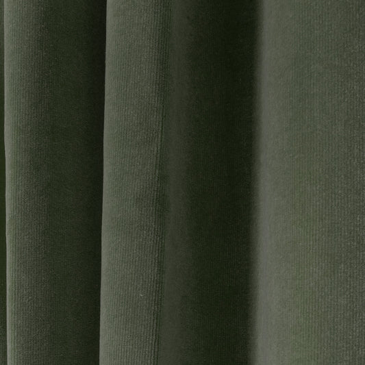 Fern Green Velvet Curtain Close-Up