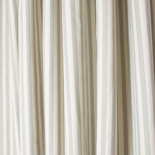 Louisa Sage Unlined custom curtains by Pepper Home showcasing soft vertical stripes in a made-to-order design.