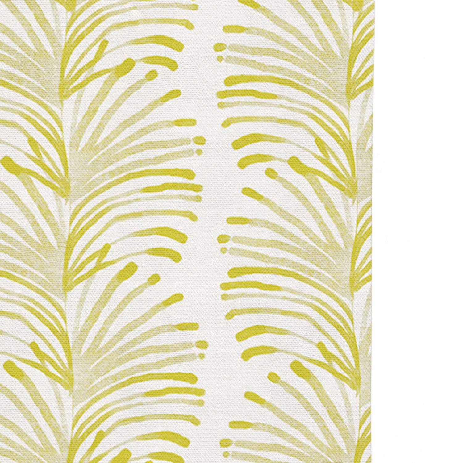 chartreuse botanical stripe curtain