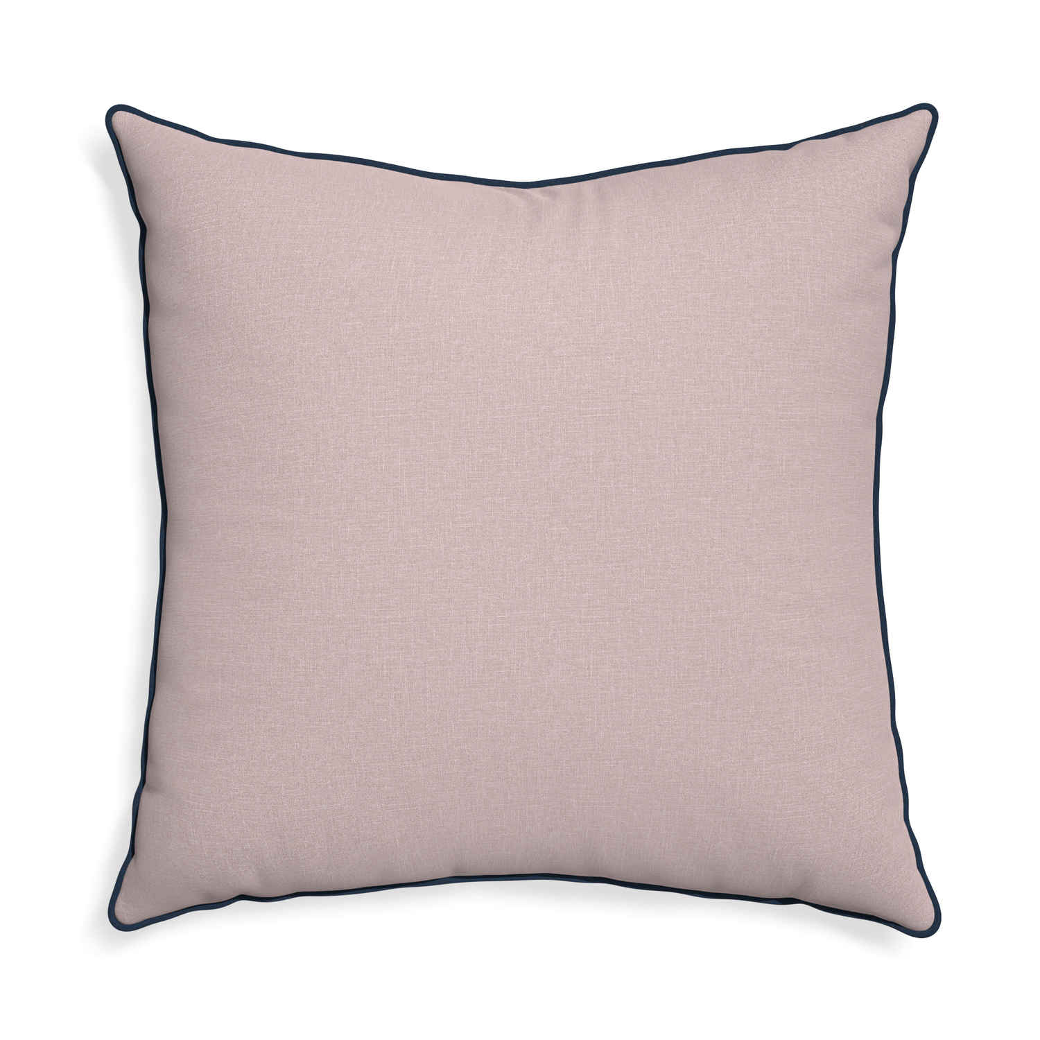 Euro-sham orchid custom mauve pinkpillow with c piping on white background