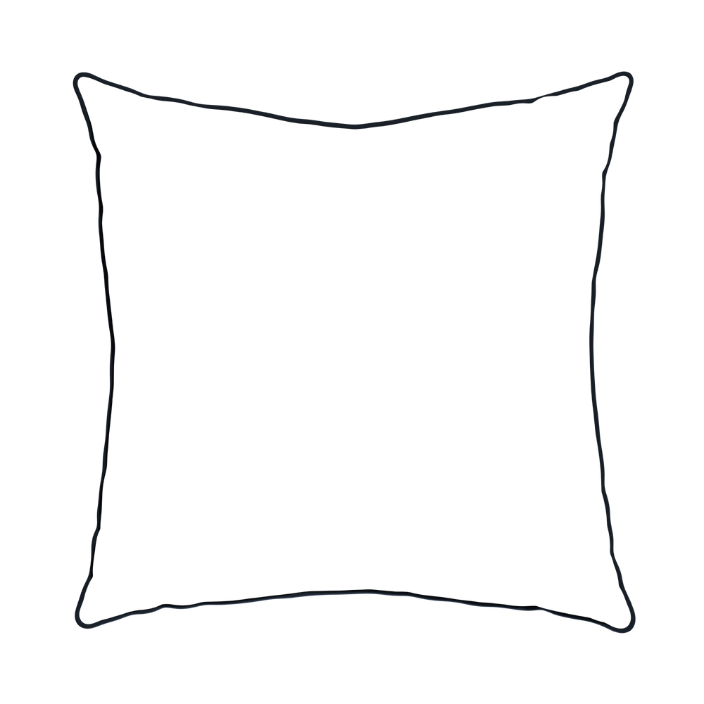 Euro-sham ruby moss custom pillow with c piping on white background