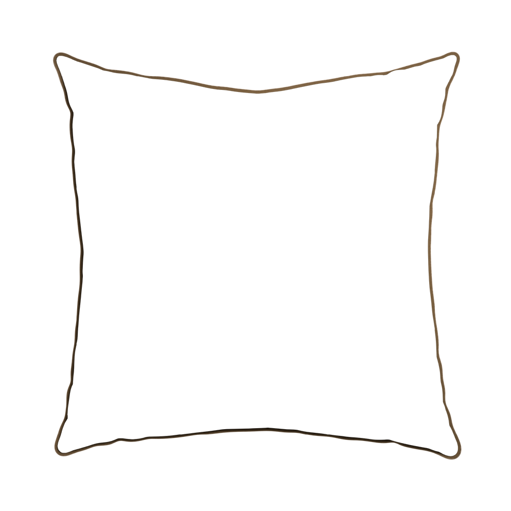 Euro-sham ruby moss custom pillow with c piping on white background