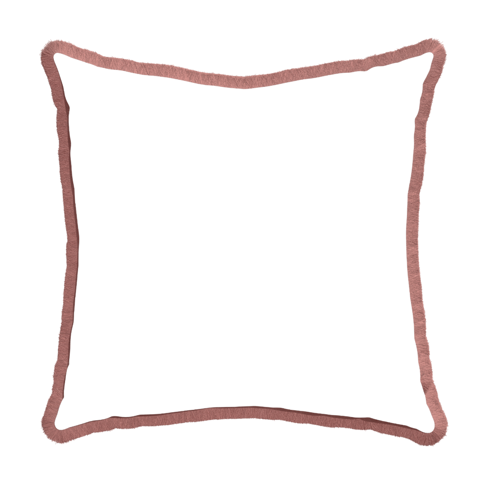 Euro-sham ruby moss custom pillow with d fringe on white background