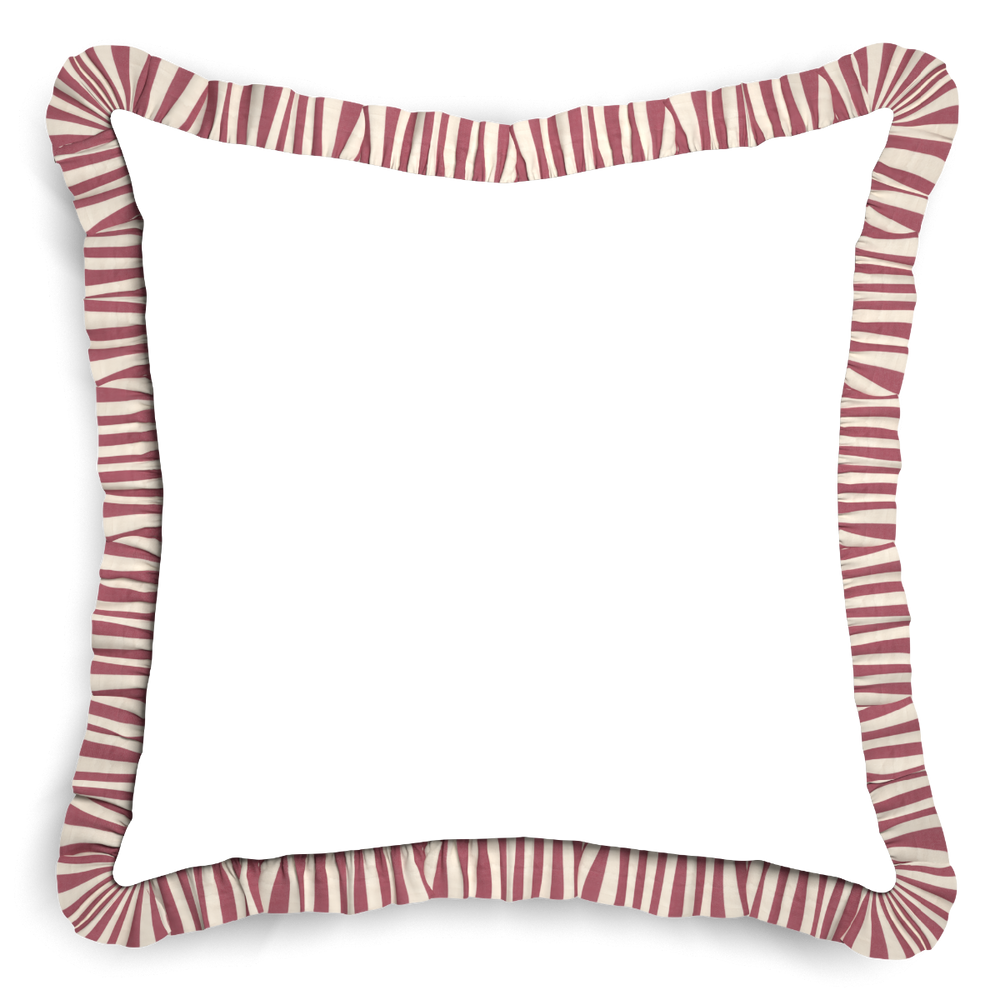 Euro-sham ruby moss custom pillow with l on white background