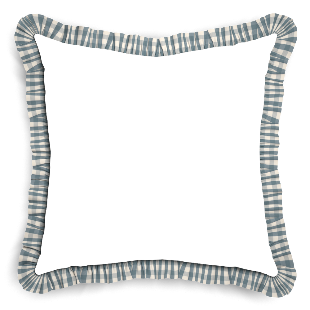 Euro-sham matilda custom pillow with m on white background