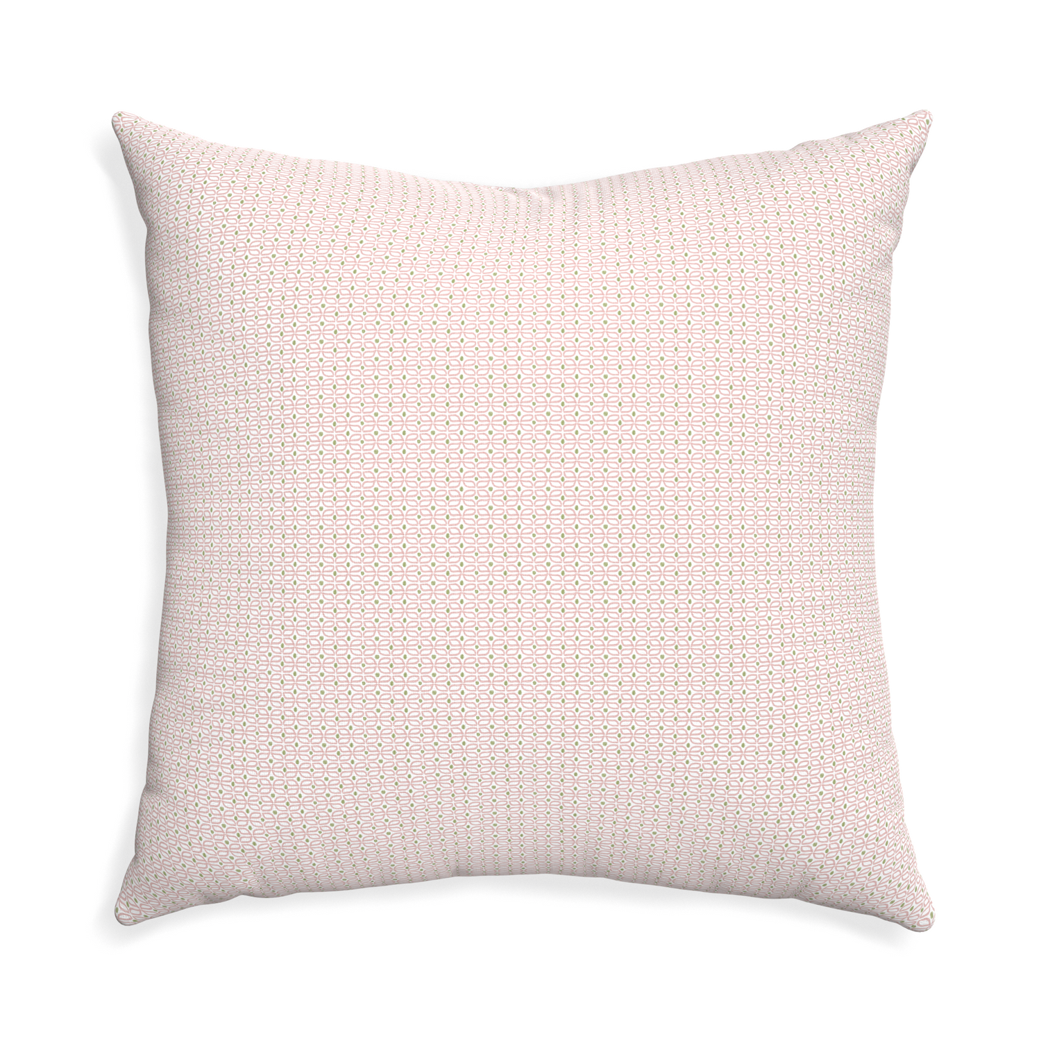 Euro-sham loomi pink custom pink geometricpillow with none on white background