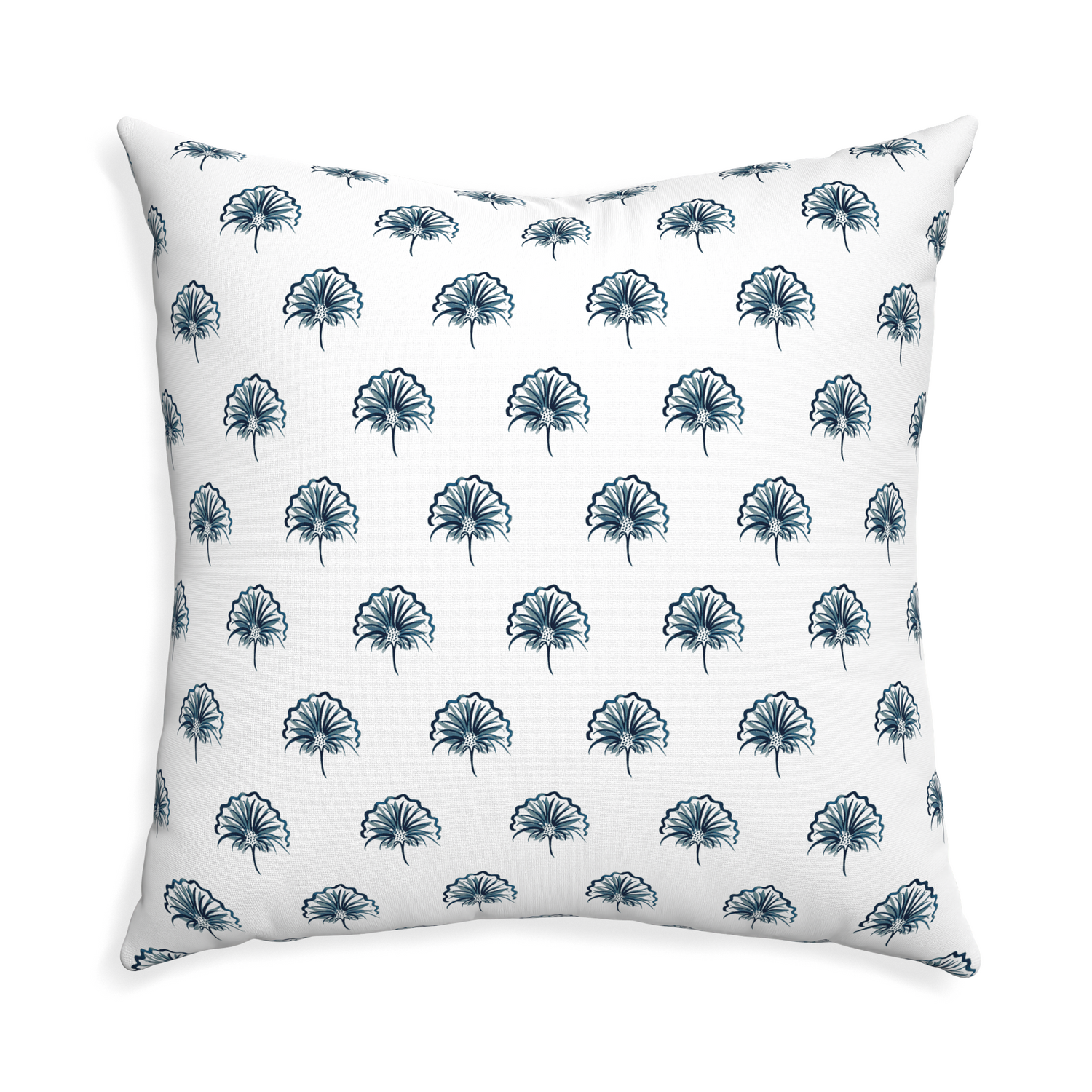 Euro-sham penelope midnight custom floral navypillow with none on white background