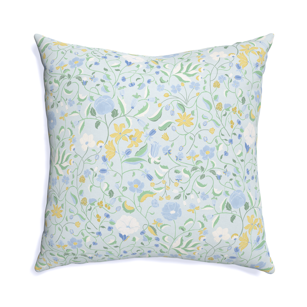 Euro-sham lulie eggshell custom pillow with n on white background