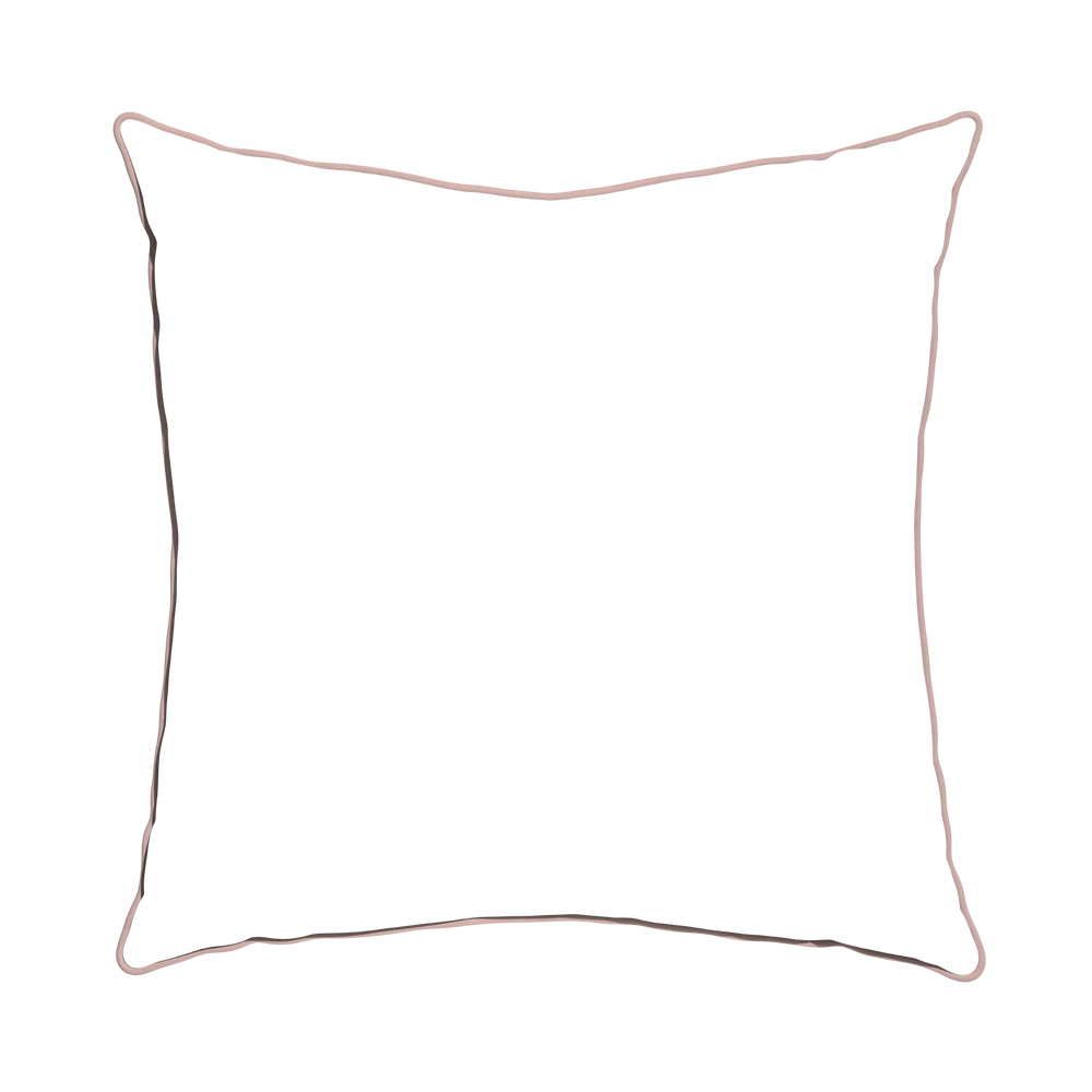 Euro-sham ruby moss custom pillow with r piping on white background