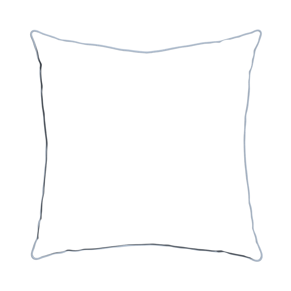Euro-sham ruby moss custom pillow with s piping on white background