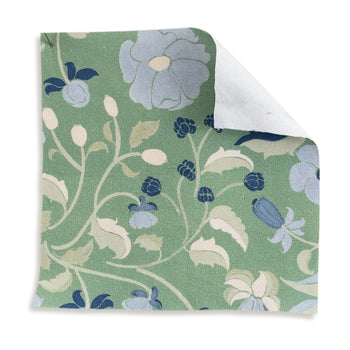 Lulie Parsley fabric swatch with floral pattern, perfect for custom curtains by Pepper Home, made-to-order design.