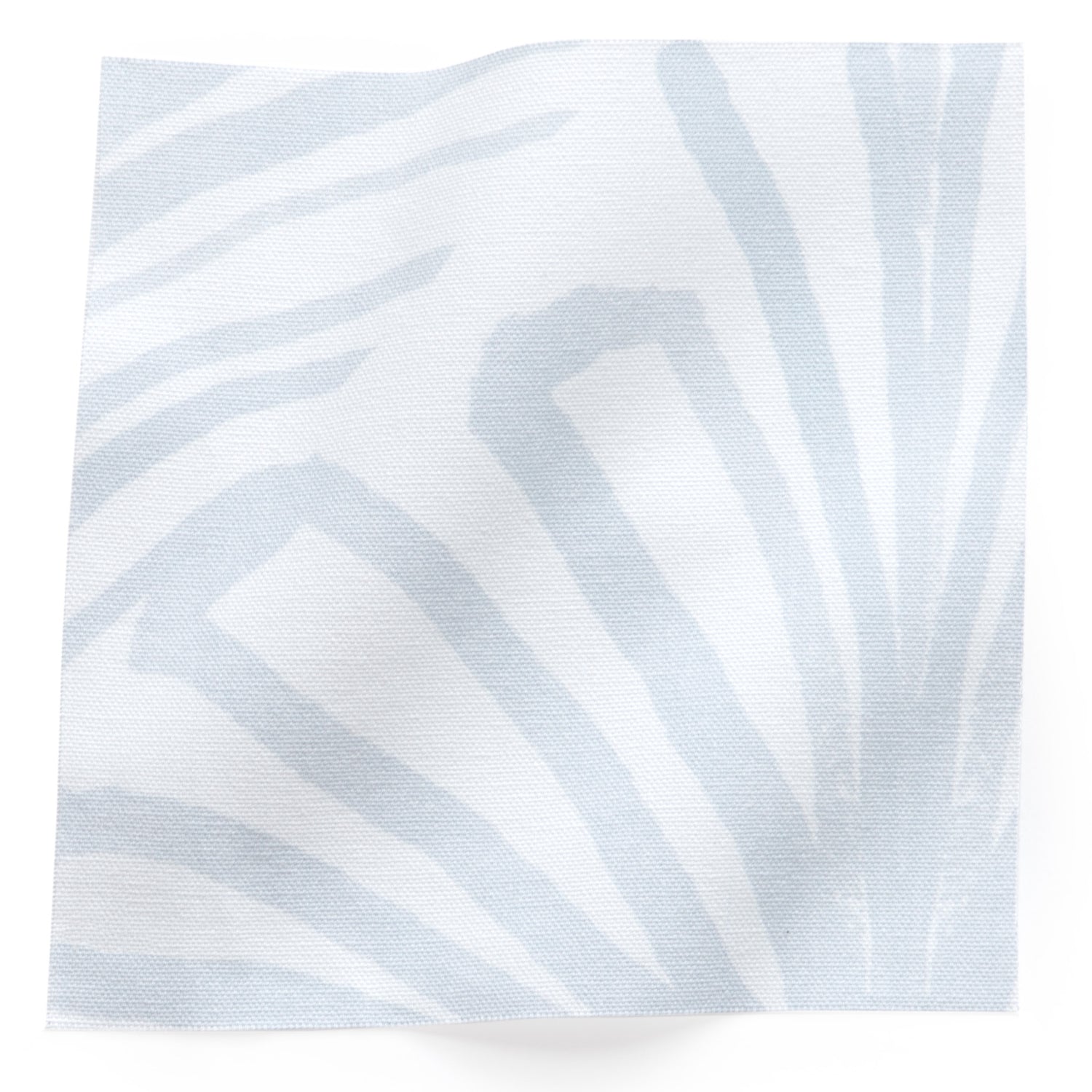 Sky Blue Palm Printed Cotton Swatch