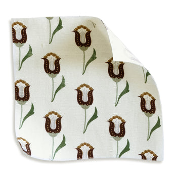 Annabelle Maroon fabric swatch showcasing a bold floral print in warm tones for Pepper Home custom décor.