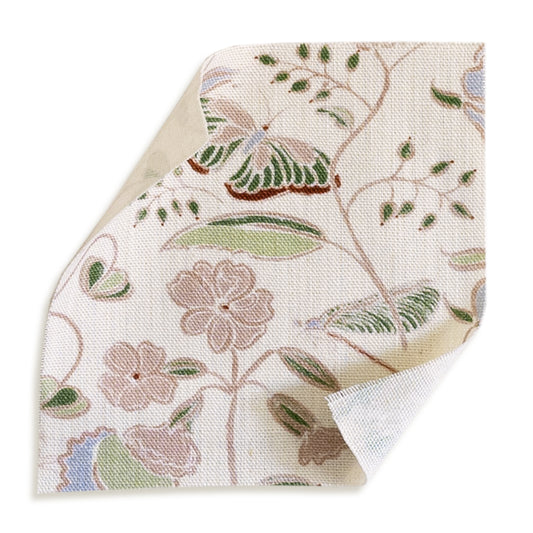 Gemma Rose fabric swatch with delicate floral pattern in soft neutral tones by Pepper Home.