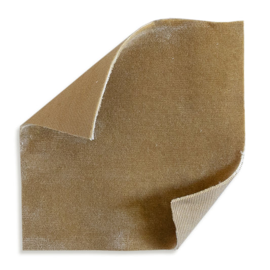 Camel Velvet fabric swatch showing rich, textured velvet in a warm camel hue for custom Pepper Home designs.