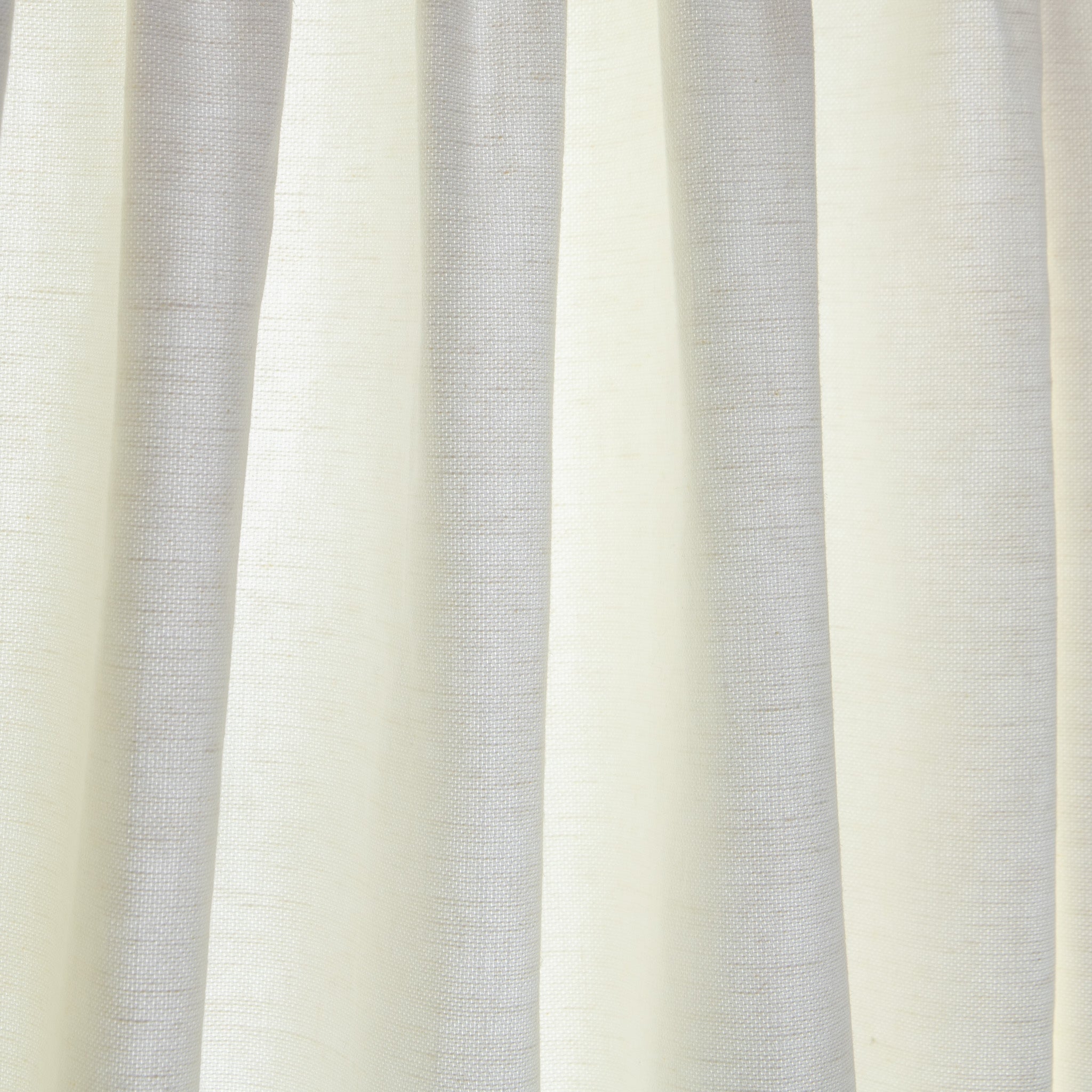 close up of Natural White Linen fabric curtain