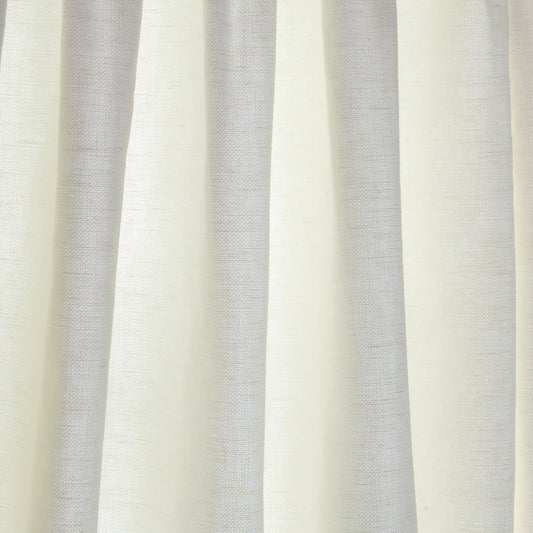 close up of Natural White Linen fabric curtain