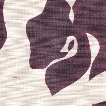 Georgia Burgundy fabric with abstract botanical burgundy and cream design, perfect for Pepper Home custom curtains and décor.