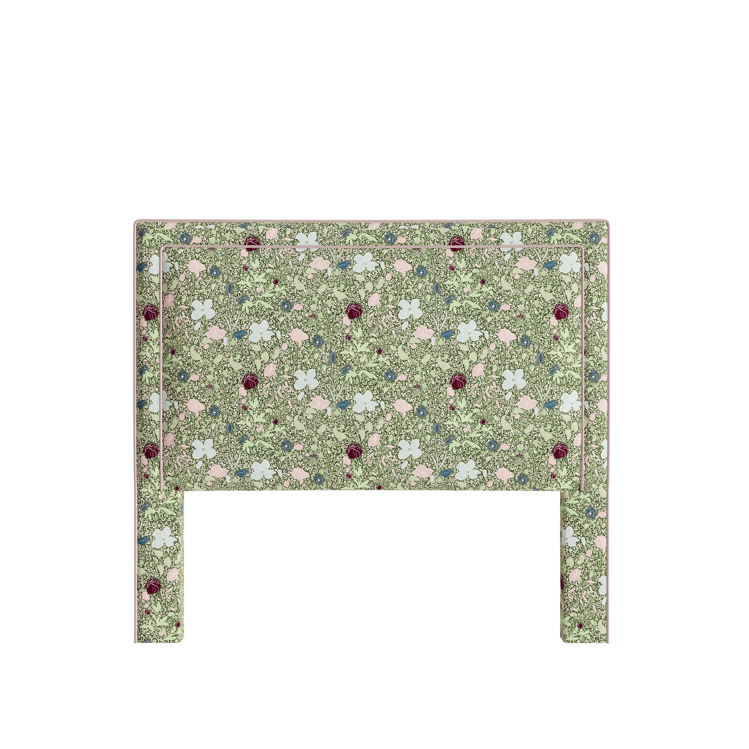 Shown in Queen / 4" Channel / Rose Velvet Welt