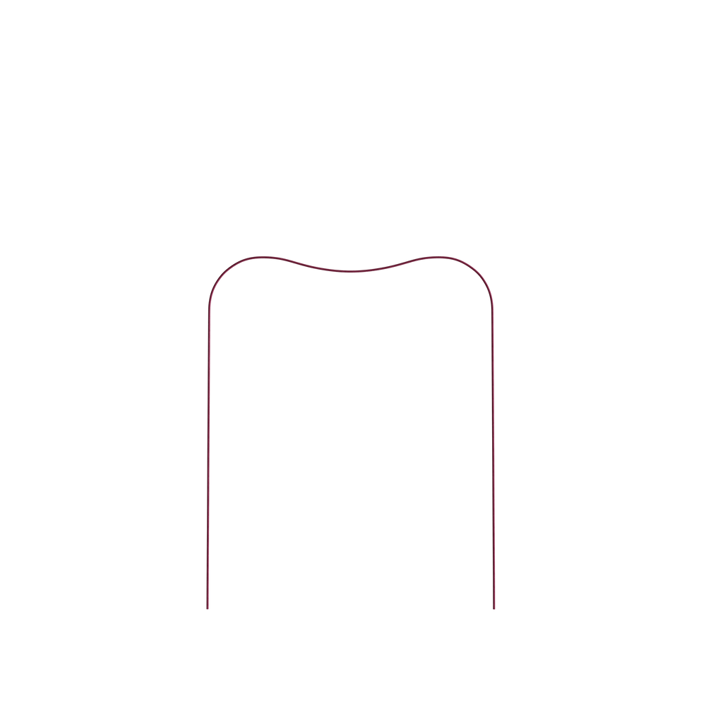 Twin louisa cranberry vertical custom on white background