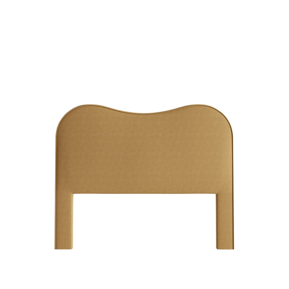 Queen camel velvet custom on white background