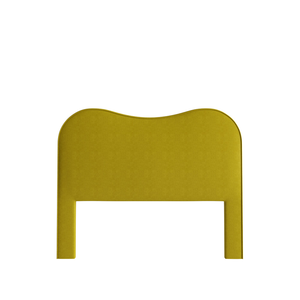 Queen citron velvet custom on white background