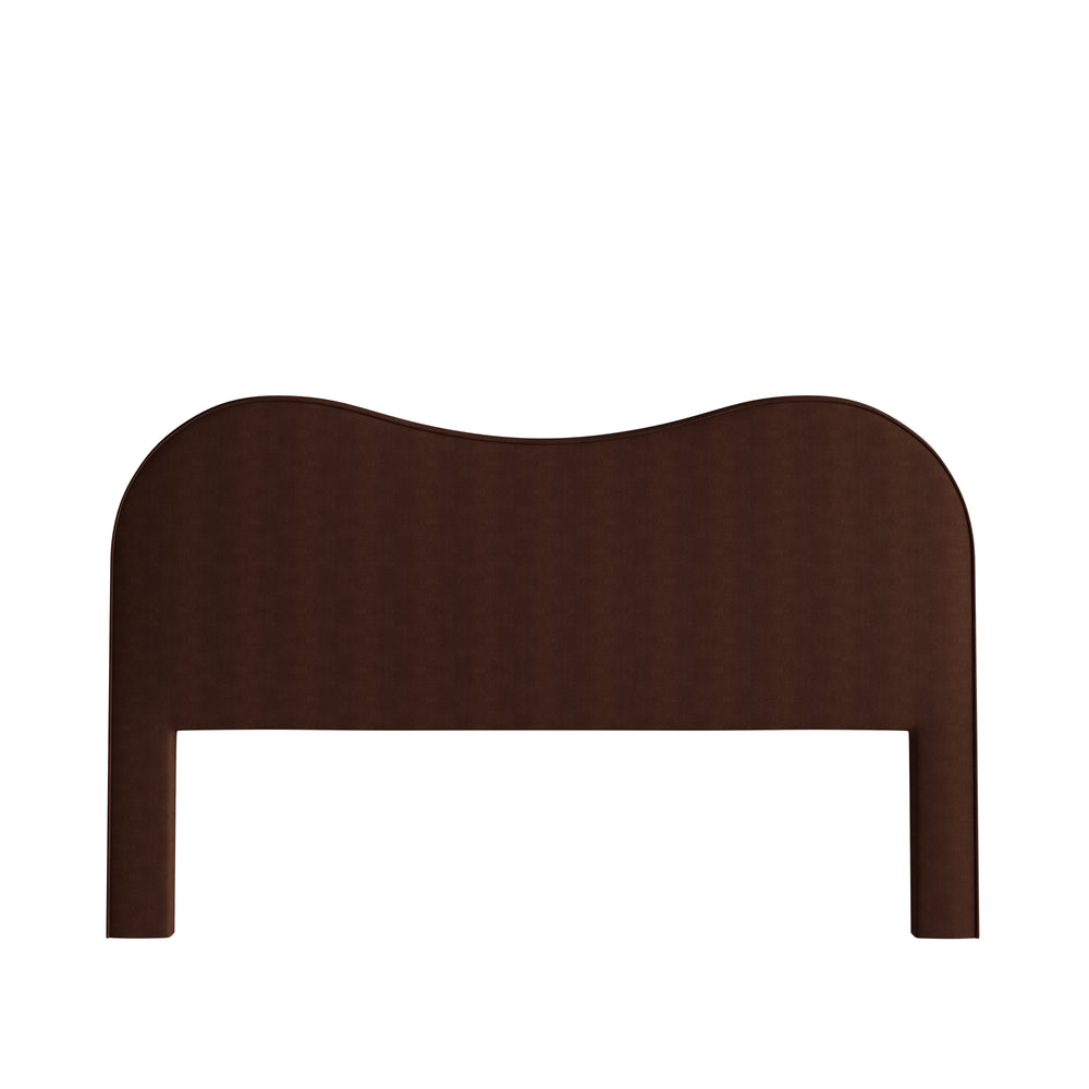 King walnut velvet custom on white background