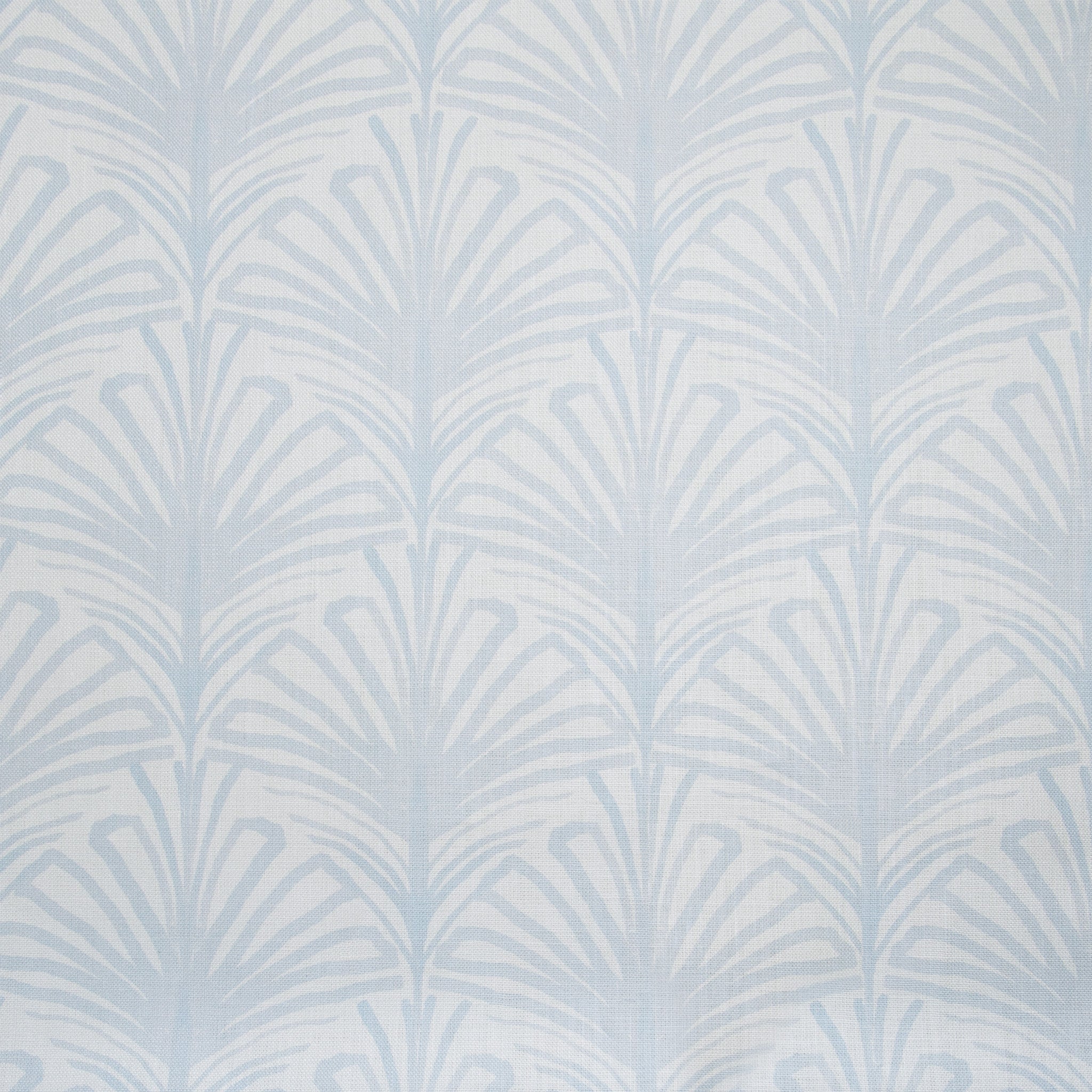 Sky Blue Palm Linen Print