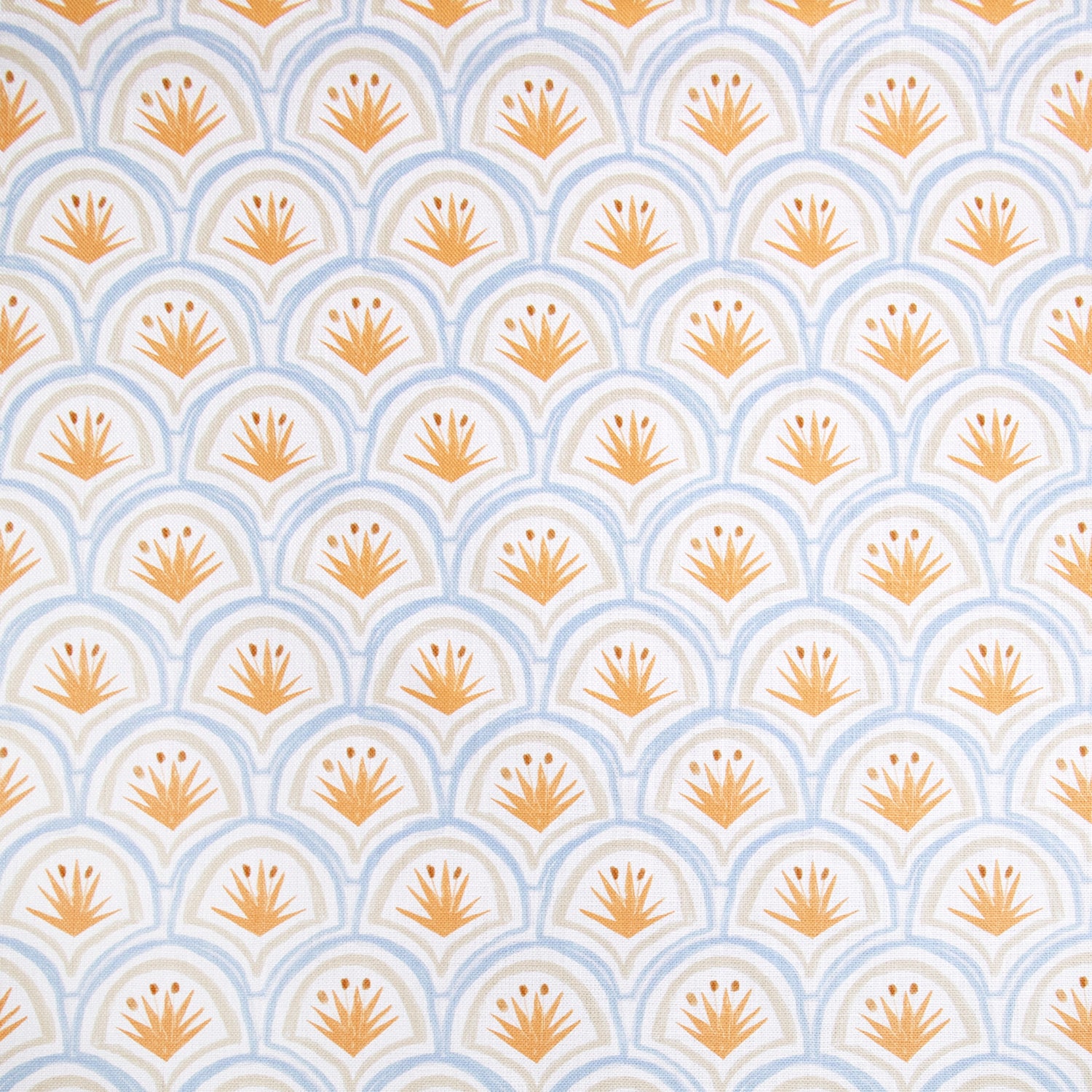 Art Deco Palm Pattern Linen Print