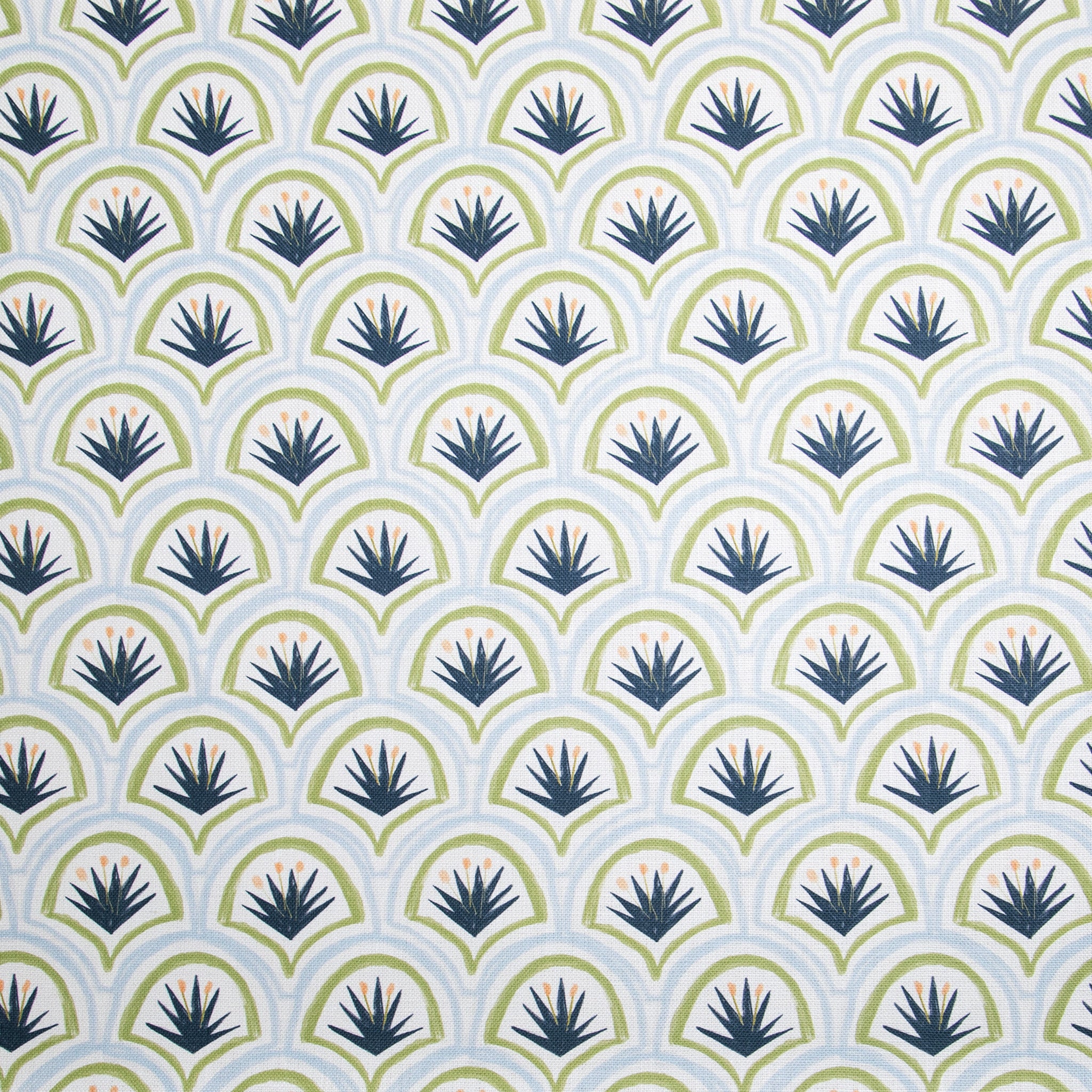 Art Deco Palm Pattern Linen Print