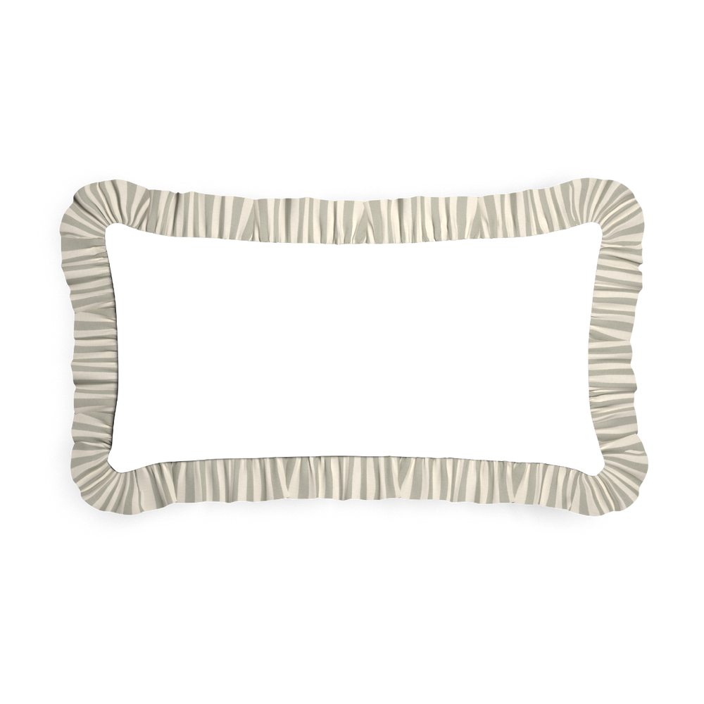 Midi-lumbar ruby moss custom pillow with l on white background