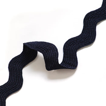 Navy Blue Rick Rack Trim Close-Up