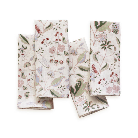 Gemma Rose custom curtains featuring hand-painted floral pattern by Claire de Quenetain for Pepper Home.