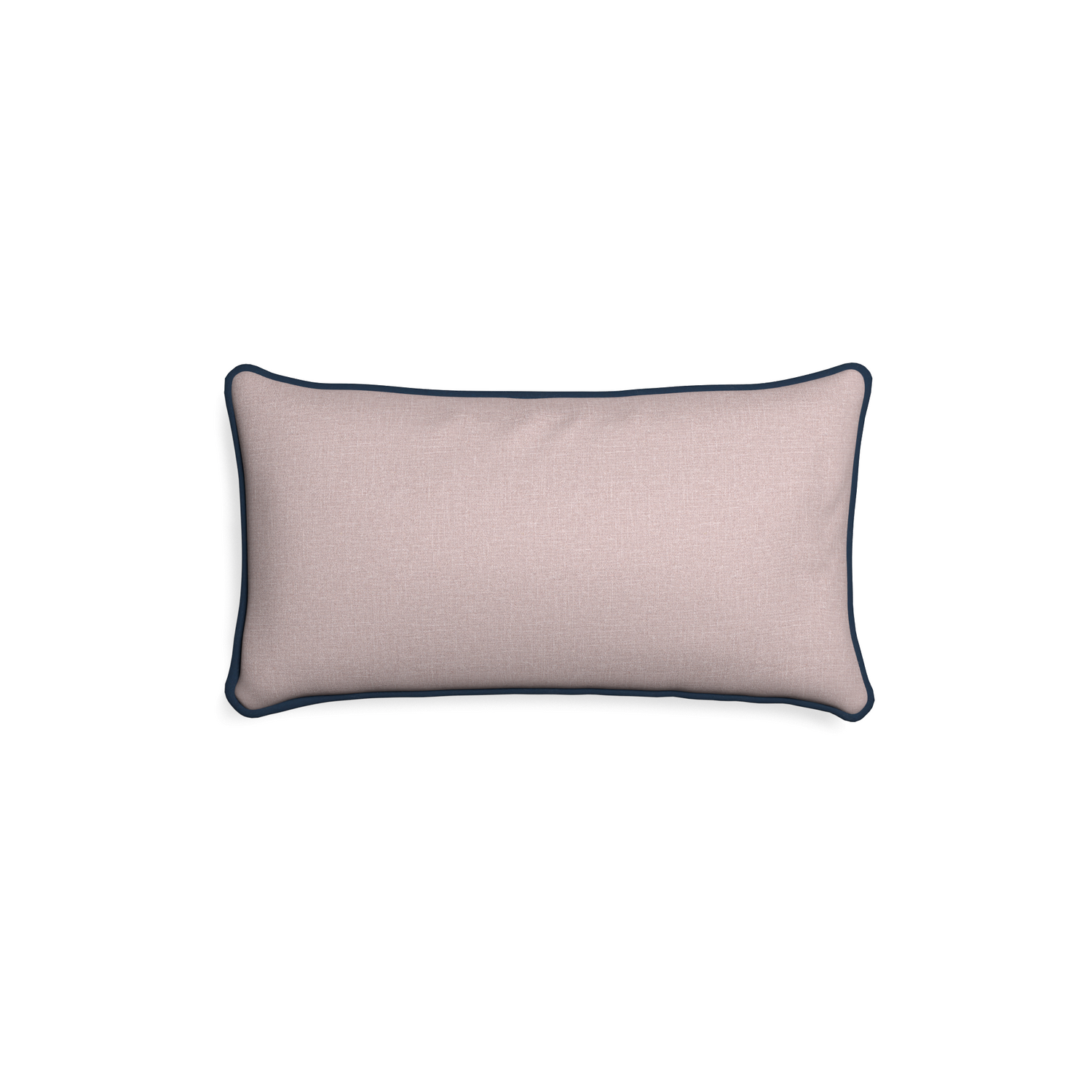 Petite-lumbar orchid custom mauve pinkpillow with c piping on white background
