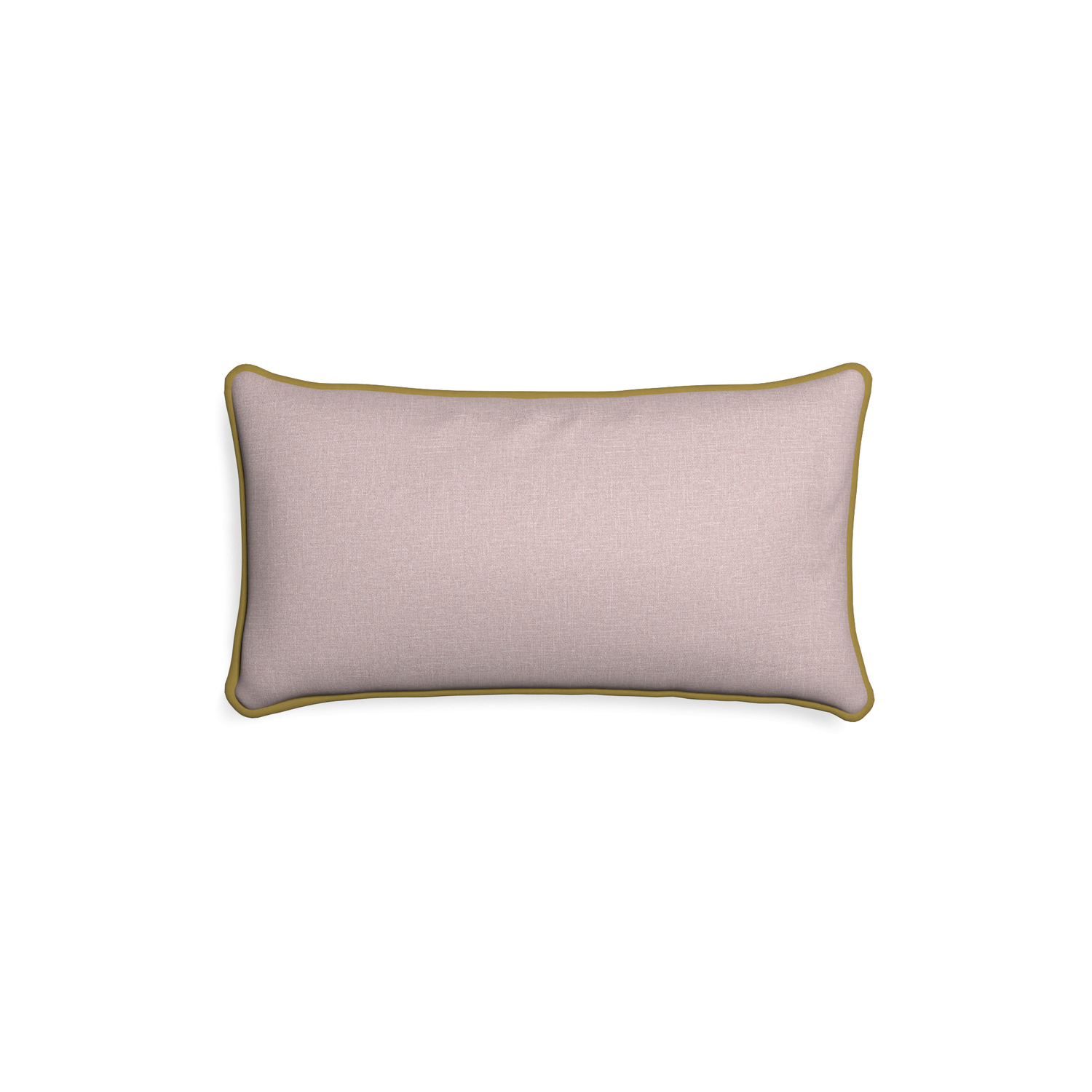 Petite-lumbar orchid custom mauve pinkpillow with c piping on white background