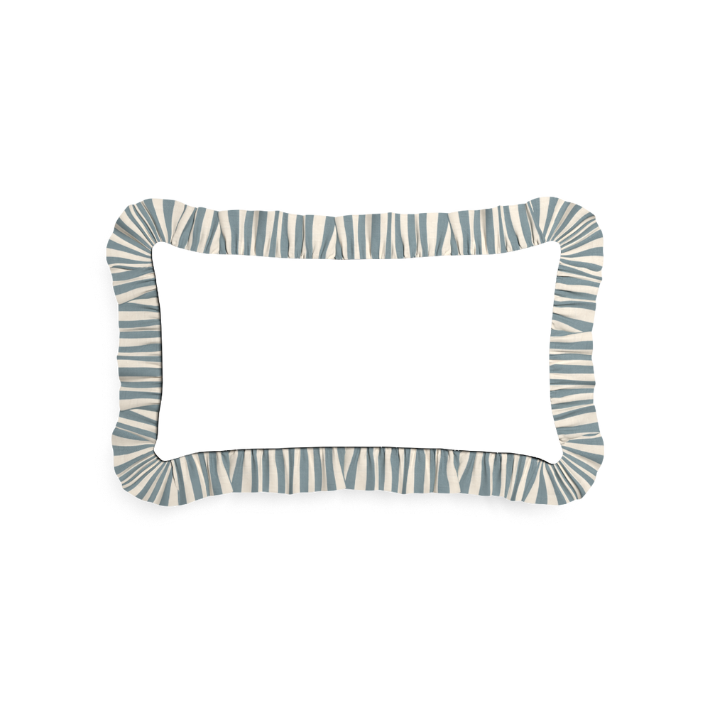 Petite-lumbar matilda custom pillow with l on white background