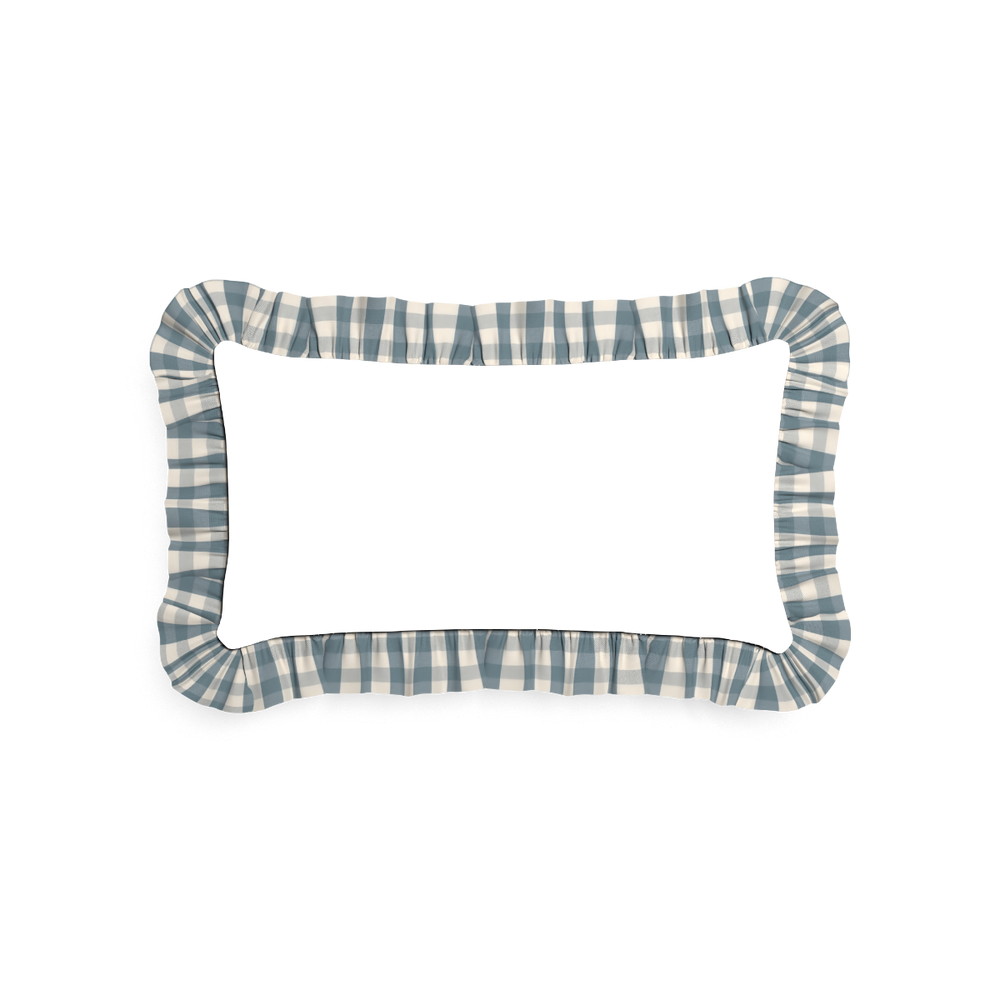 Petite-lumbar matilda custom pillow with m on white background