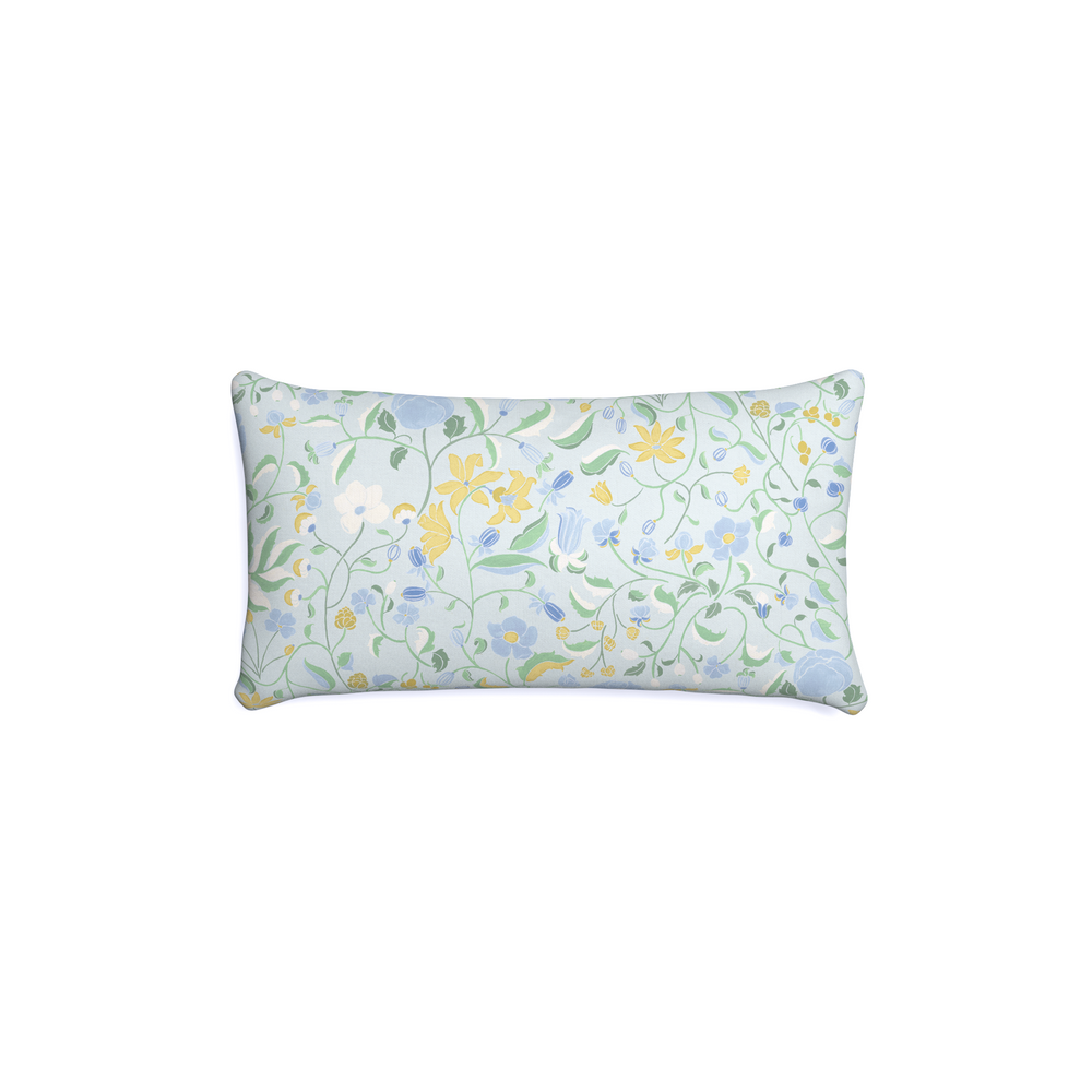 Petite-lumbar lulie eggshell custom pillow with n on white background