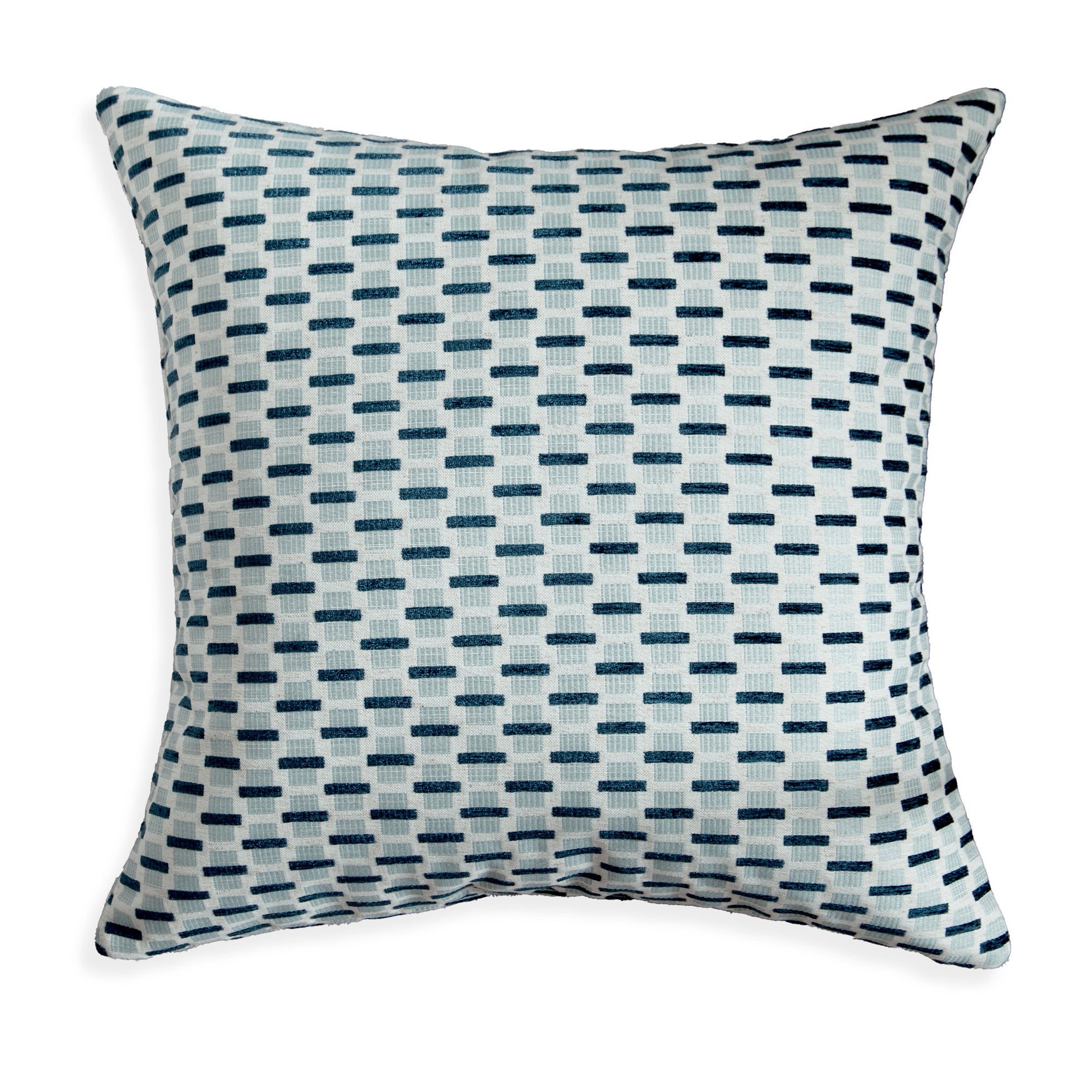 blue abstract geometric pillow
